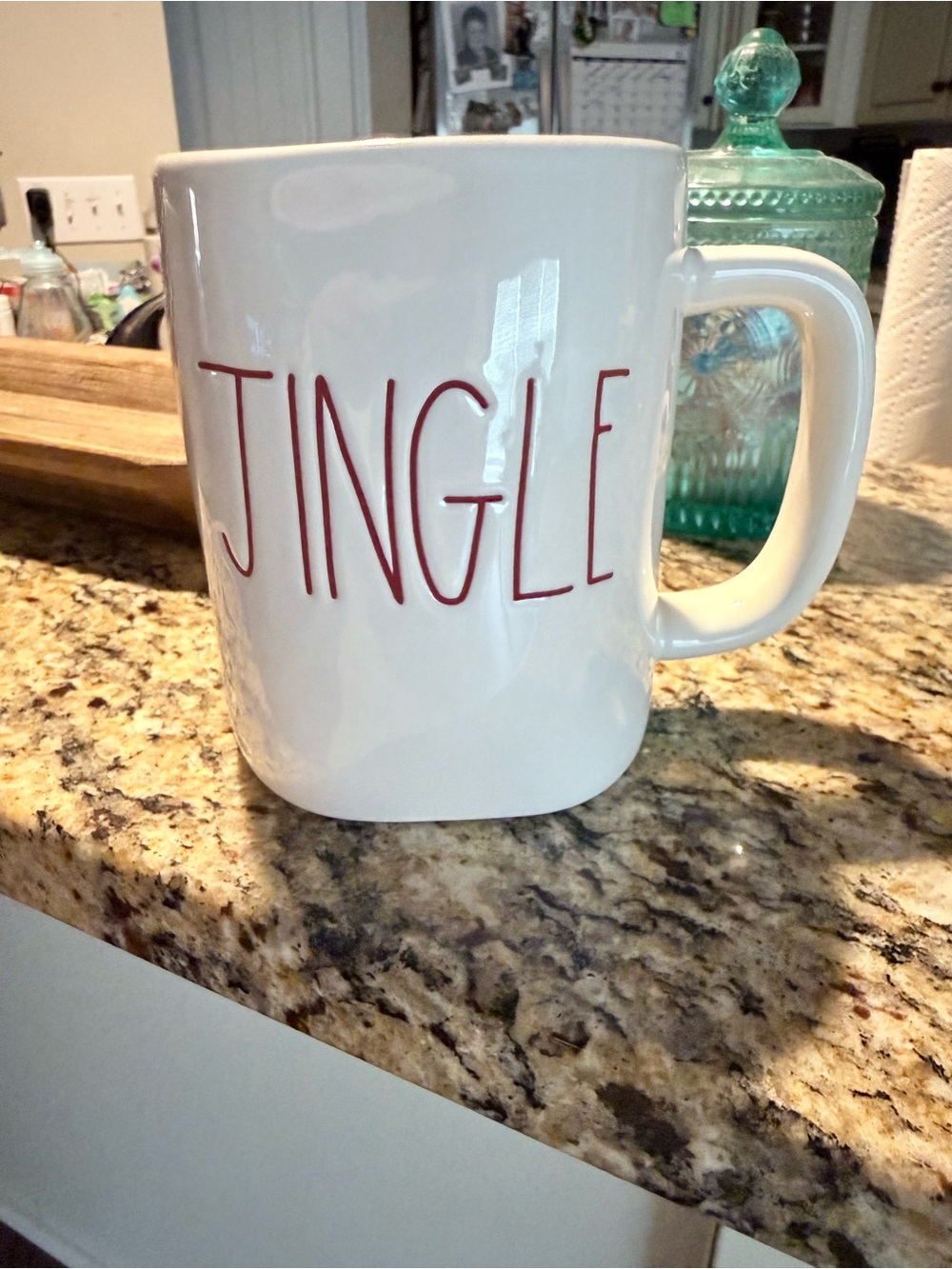 Rae Dunn White JINGLE Ceramic Holiday Mug